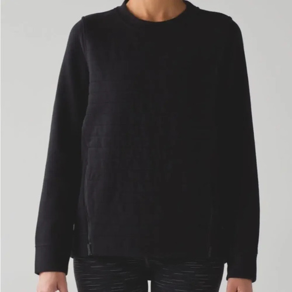 Lululemon Fleece Be True Crew Pullover Sweater Black Size 4 - Picture 1 of 9